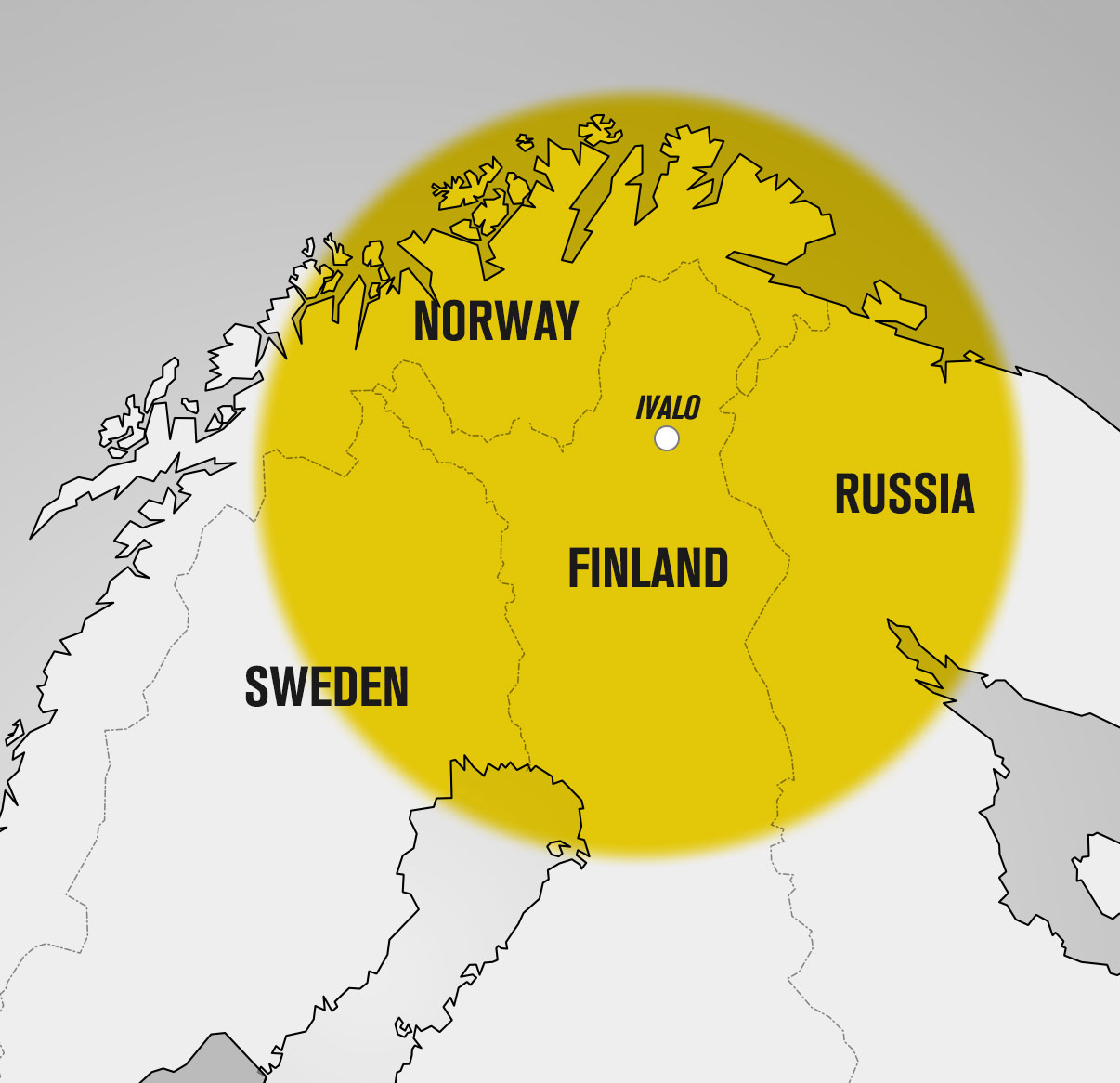 Taxi routes area from Ivalo